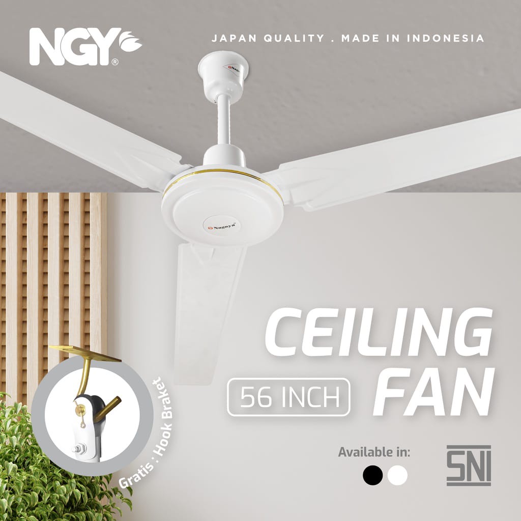 Kipas Angin Plafon NAGOYA (Ceiling Fan) 56&quot; - Baling Besi - NG56CF