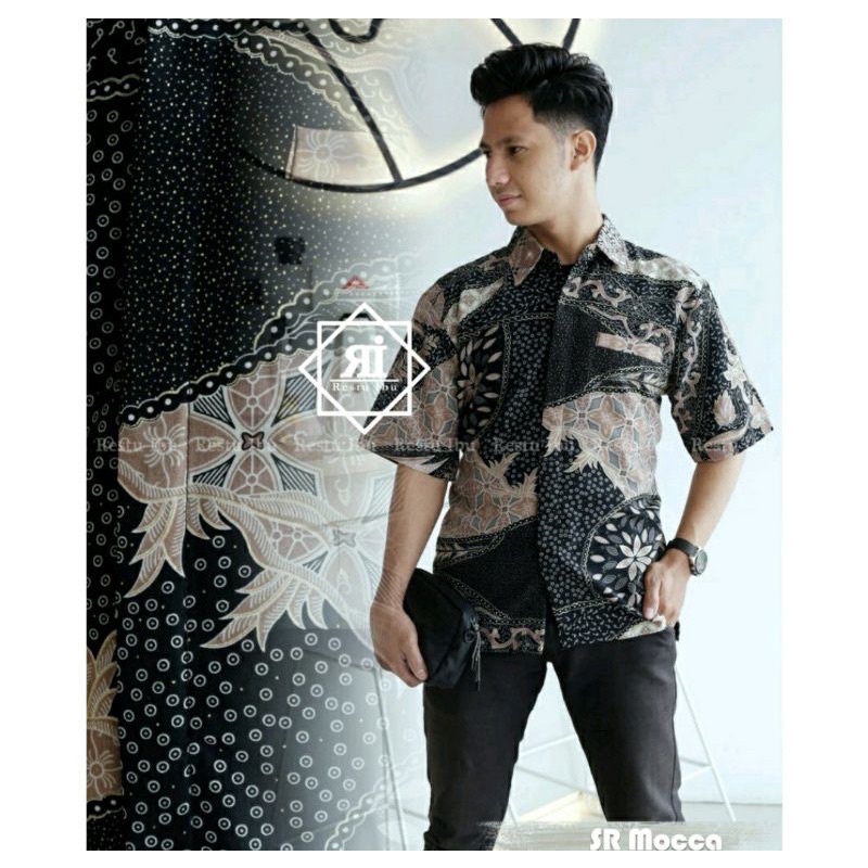 Batik Pria, Kemeja Batik, Kemeja Batik pria Tangan pendek, Kemeja batik kondangan, Kemeja Batik Couple, Kemeja batik dewasa (variasi motif 1)