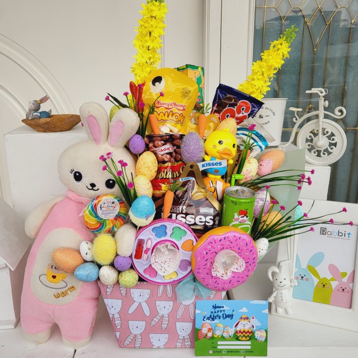 

Paket dekorasi box hampers easter bunny eggs kelinci telur paskah 122