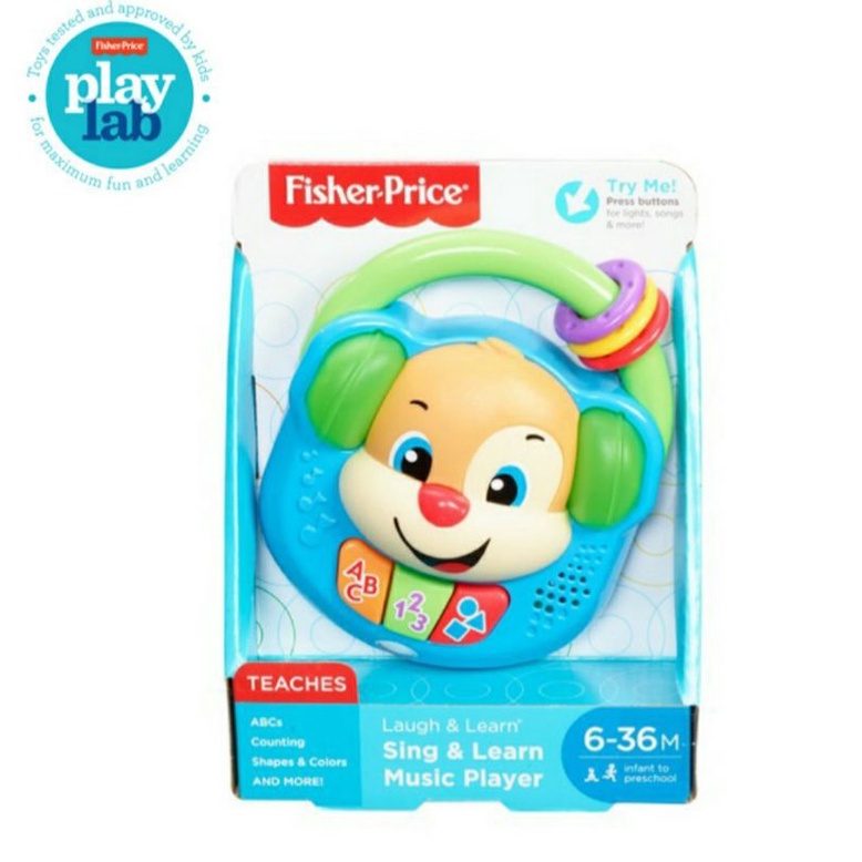 Fisher Price Learning Puppies Laugh and Learn music player Mainan Edukasi Anak