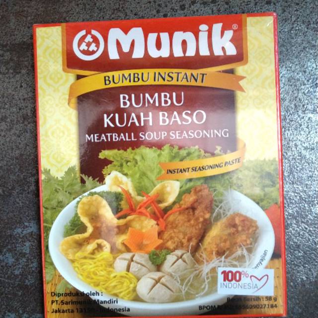 

Munik bumbu instant bumbu kuah baso 58gr