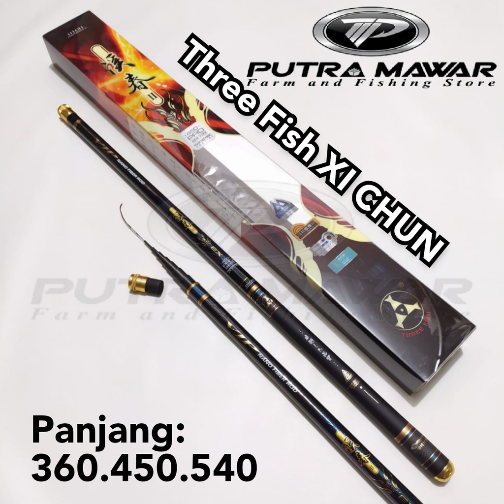 Joran Tegek Three Fish XI CHUN 360.450.540 New Type- High Performance Trifis