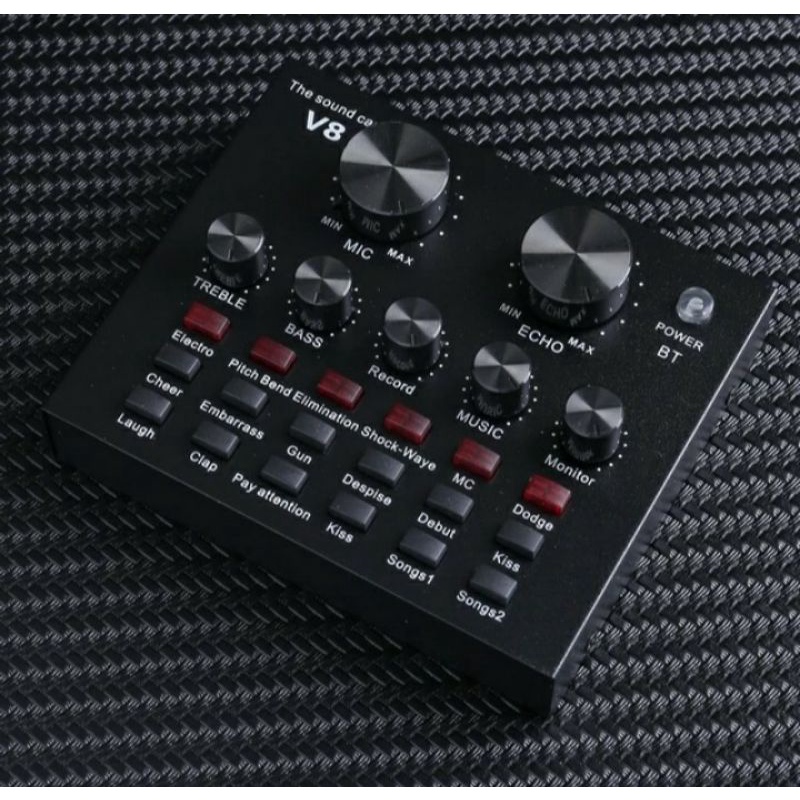 Sound Card V8 Mixer bluetooth Soundcard V8 audio soundcard