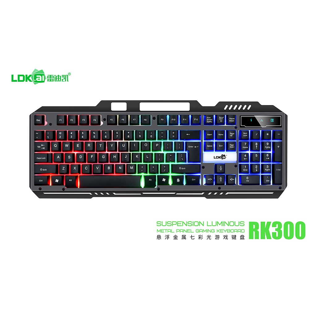 LDKAI Gaming Keyboard RGB LED - RK300 - Black