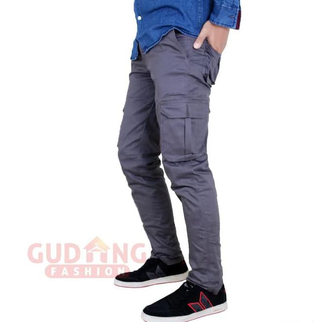 8ip1 celana cargo panjang pria banyak kantong cln 1187 - 30 x4rr