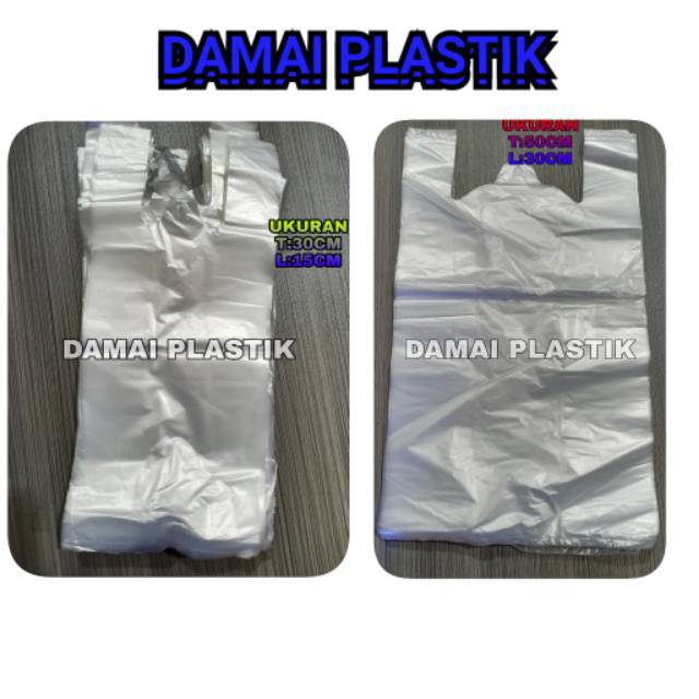 Kantong Kresek Plastik HD PE Bening Los Pack Bening Ukuran 15 24 30 500gram