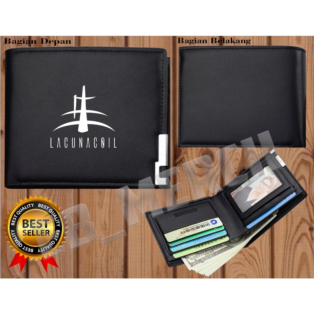 Dompet Pria Lipat   LACUNA OIL -BAND GOTHIC METAL  Dompet Kulit Men Fashion Letter Wallet KEREN