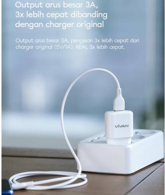 Vivan Power Oval 3.0 Quick Charge Charger Fast Charging 3A