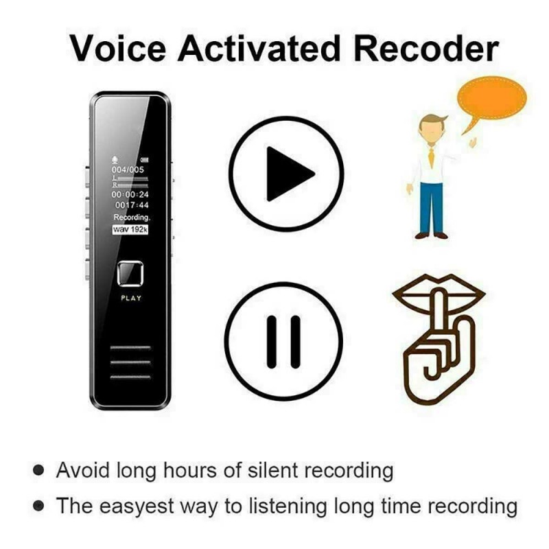 Voice Recorder 32GB Perekam Suara Audio Digital Mini USB OLED