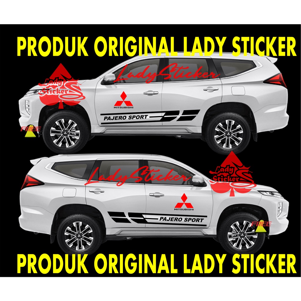 CUTTING STICKER MOBIL PAJERO SPORT STICKER STIKER MOBIL MITSUBISHI PAJERO SPORT