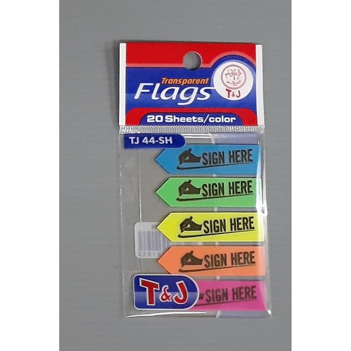 

SIGN HERE TRANSPARENT FLAGS TOM & JERRY TJ 44-SH |STICKY NOTE| POST IT