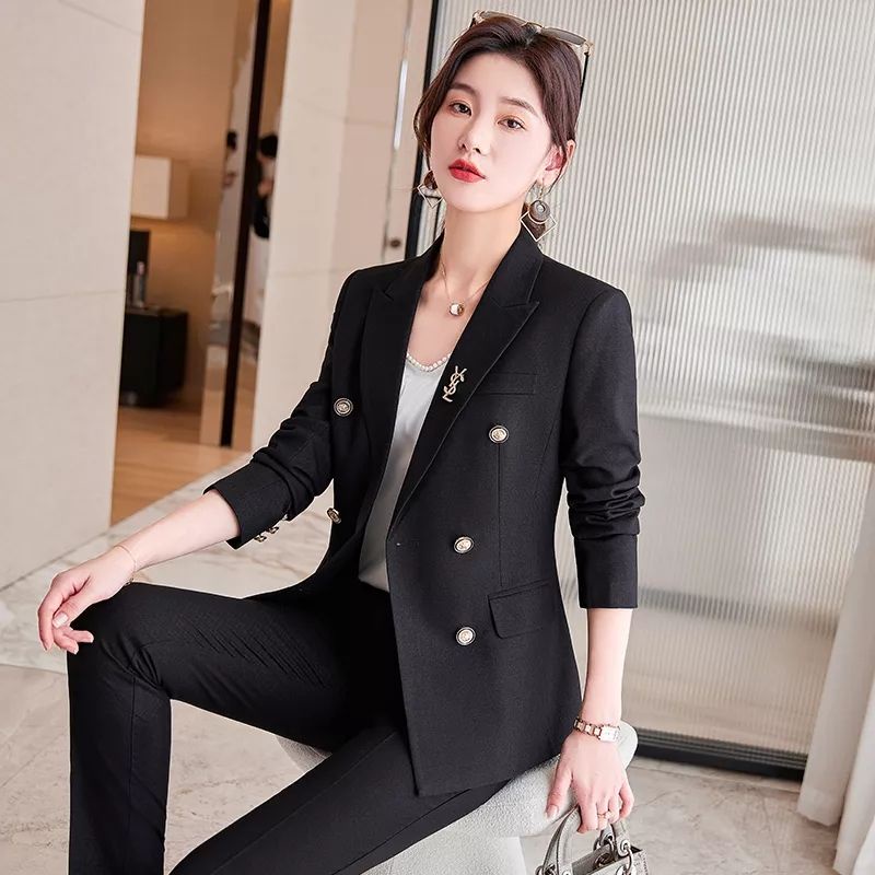 Setelan Jas Blazer Kancing 6 Wanita Bahan Stallion premium