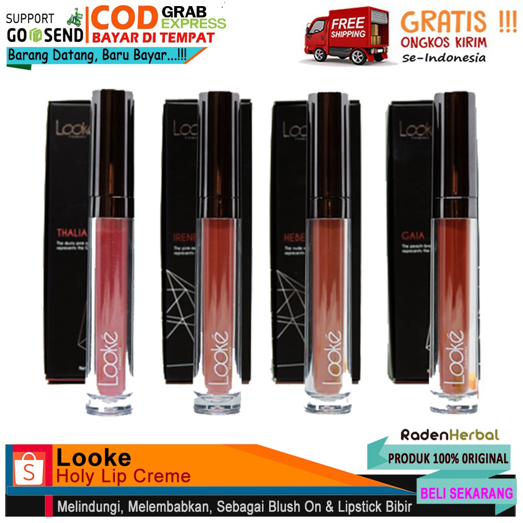 Looke Holly Lip Creme Series Cosmetic/Looke Lipstik Produk Nasa/Looke cosmetic