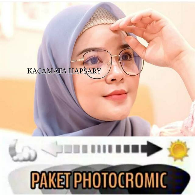 PAKET FRAME + LENSA PHOTOCROMIC | KACAMATA WANITA | KACAMATA MINUS | ANTI RADIASI | 2735