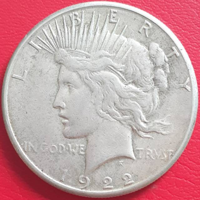 Uang Koin Perak Kuno 1 Dollar Amerika Tahun 1922 Silver Coin