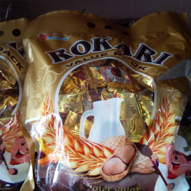 

ROKARI WAFER BOLA BERLAPIS COKLAT. ISI 50