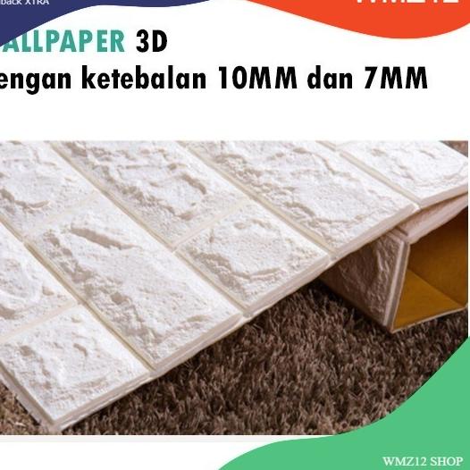 BUG.19Au22ѕ ▪ Wallpaper batu bata putih 3D Foam 10mm dan 7mm wallfoam 3d wallpaper tebal wallpaper b