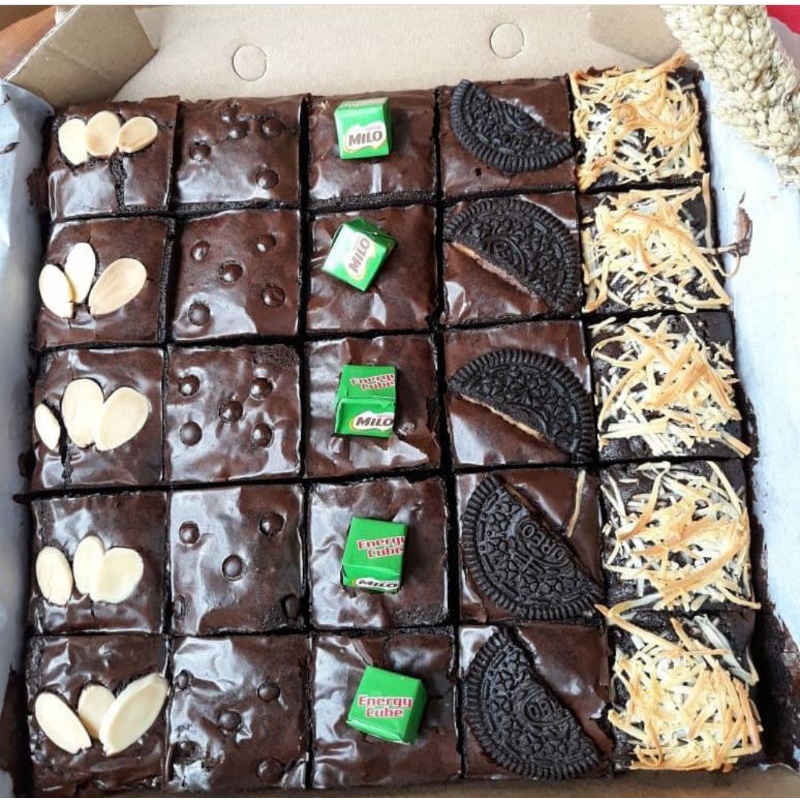

brownies fudgy panggang/ brownies coklat premium /sekat 20 x 20