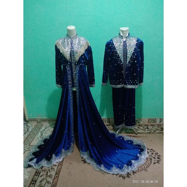 baju pengantin Palembang juba bludru