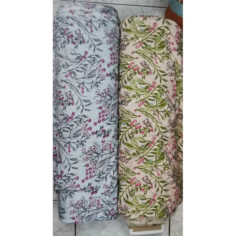 kain katun rayon motif premium