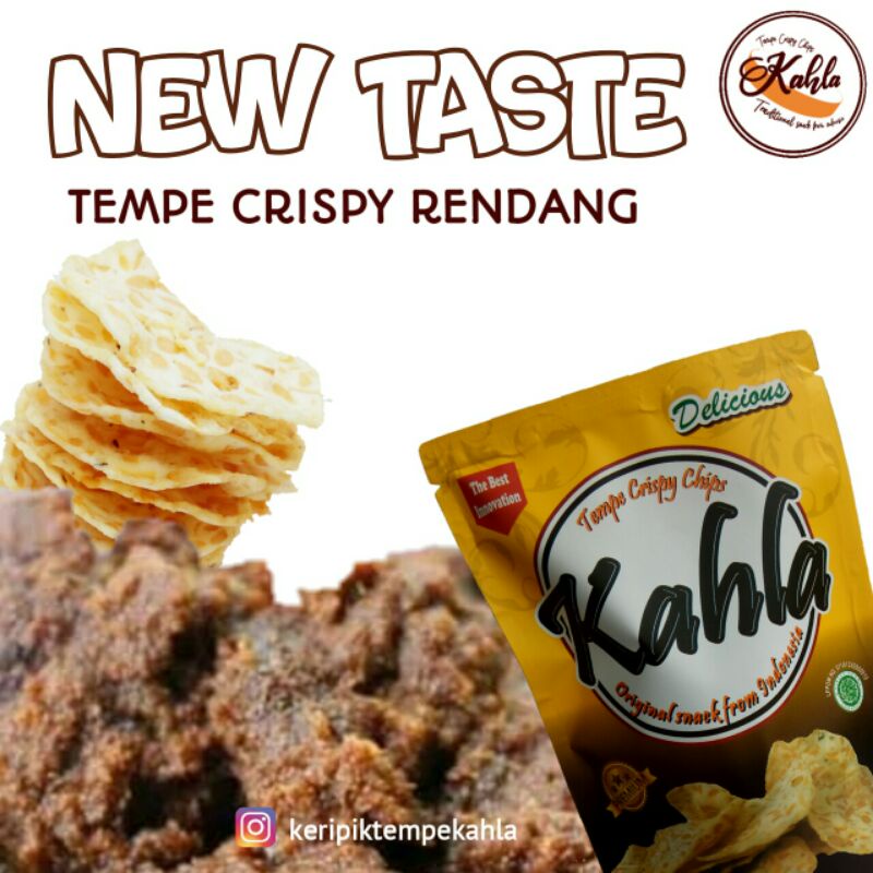 

Kahla Keripik Tempe Crispy Rendang - Healthy Tempeh Chips