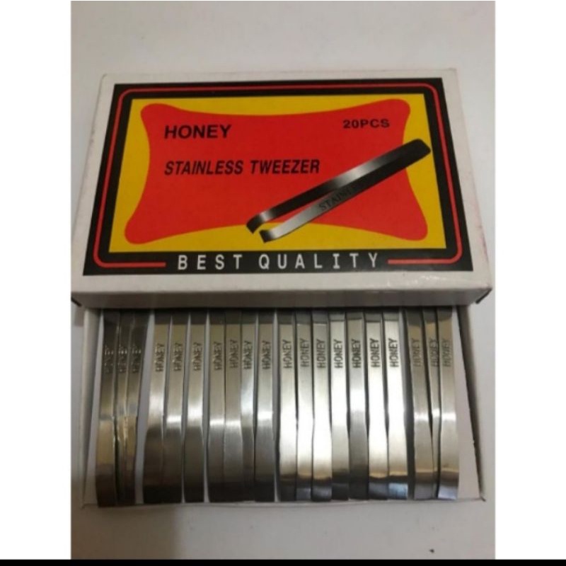 Pinset/ Pencabut Bulu Bahan Stainless Tebal  Harga / 1 pcs