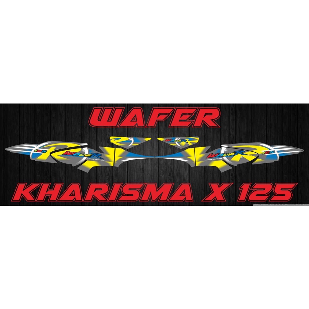 Stiker motor kharisma x 125 waver