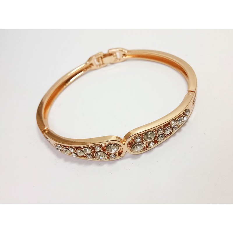 VeE Gelang Wanita Lapis Emas 18K Kristal Swarovski GW26