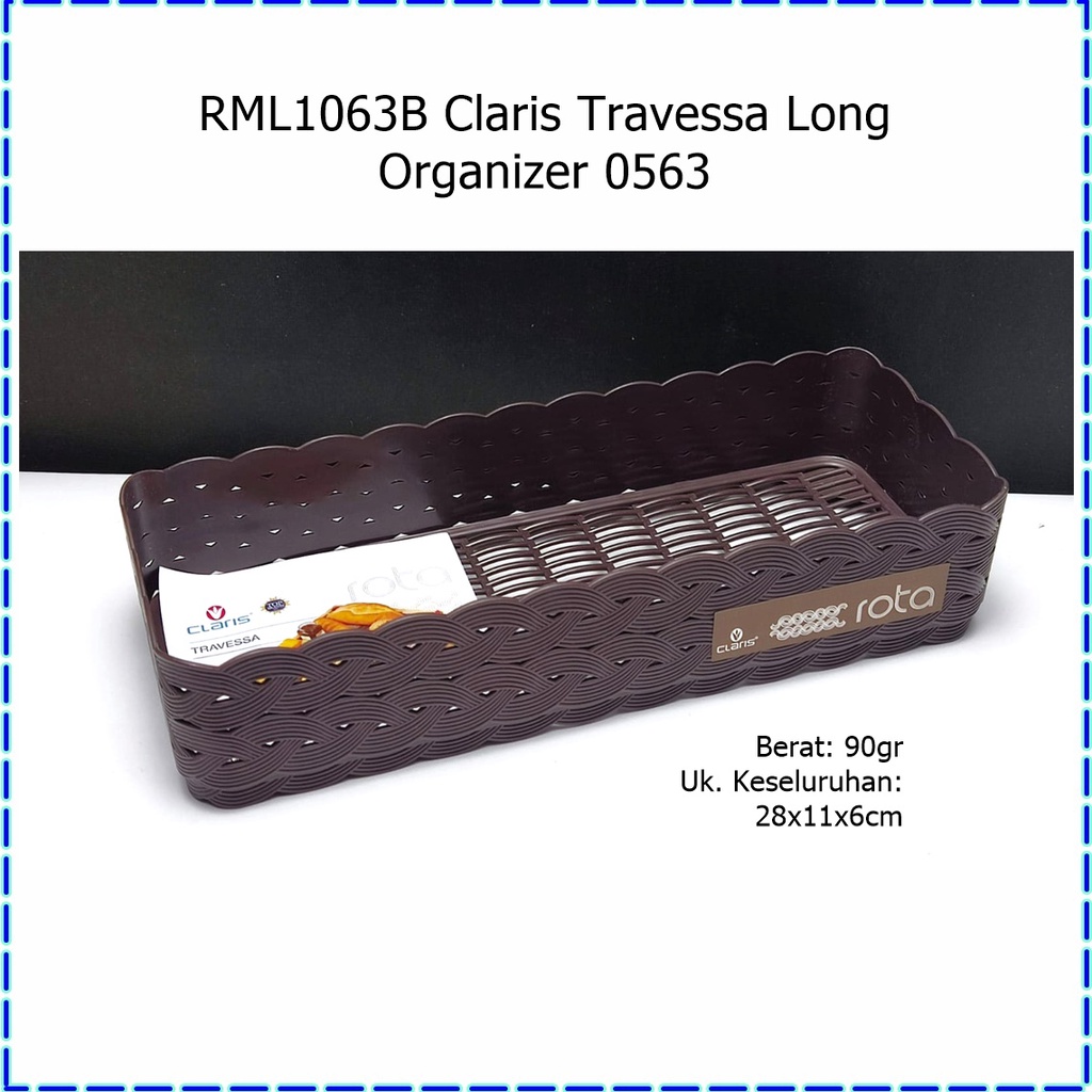 RML1063B Claris Travessa Rota Long Organizer/Temapt Penyimpanan/Desk Organizer 0563