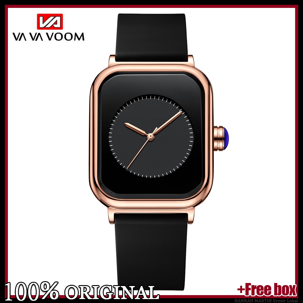 VAVA VOOM Jam Tangan Wanita Santai Mode Tali Silikon Display Kuarsa Simple Dial Tahan Air Jam Cewek