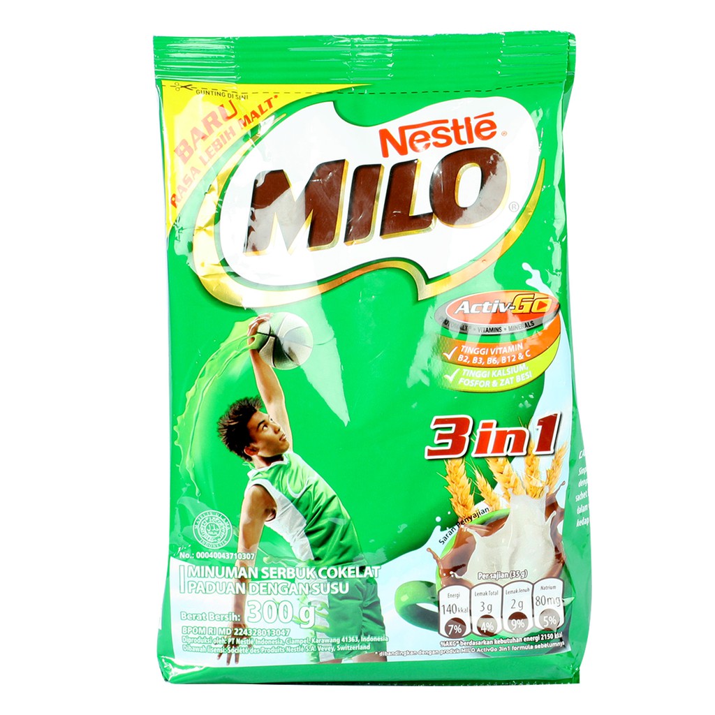 

Milo Bubuk Rasa Cokelat Paduan Dengan Susu 300g