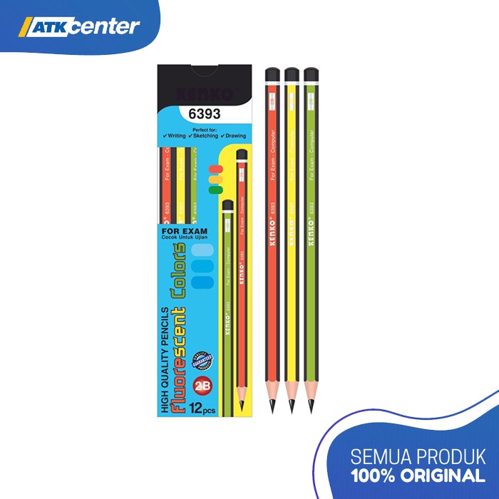 

Pensil Kenko 2B-6393 Fluorescent (isi 3 pcs)