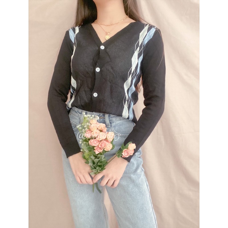 FINA Argyle Cardigan  Top Shopee  Indonesia