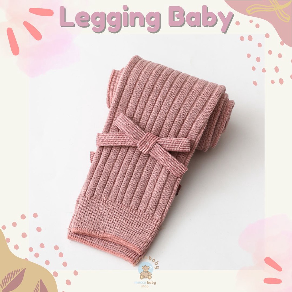 MBSS - LEGGING GABBIE Legging buka kaki bayi / anak import motif warna polos