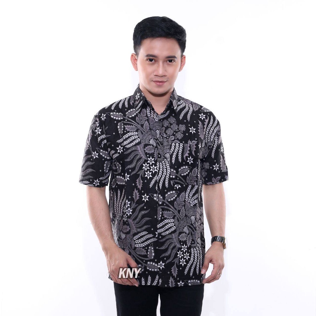 KEMEJA BATIK PRIA LENGAN PENDEK MURAH - ATASAN BATIK PRIA PEKALONGAN GROSIR NUKU BATIK