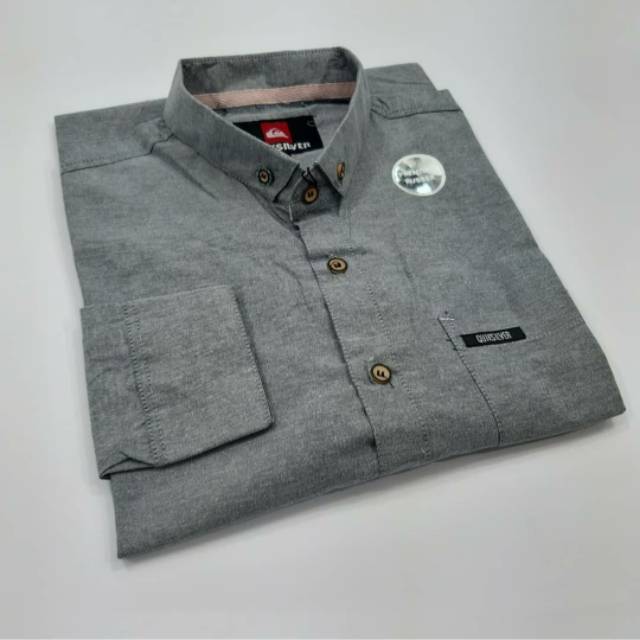 BROODIS KEMEJA POLOS FORMAL CASUAL BROKEN KHAKI LONG PRIA MODERN LIMITED TERBARU