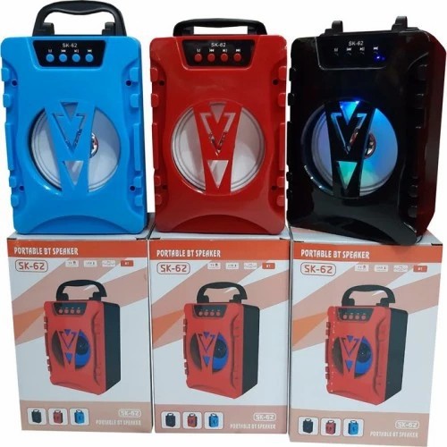 SPEAKER BLUETOOTH SK-62 SUARA PATEN NGEBASS 4 INCH BISA PAKAI MIC AUX 3.5MM