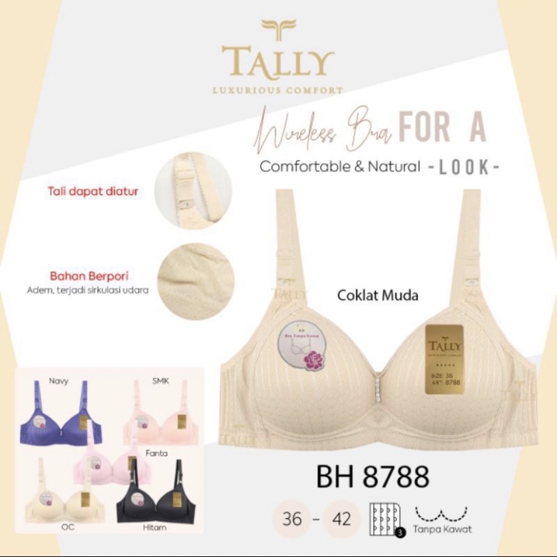 Bh Tally tanpa kawat dan busa tipis art 8788