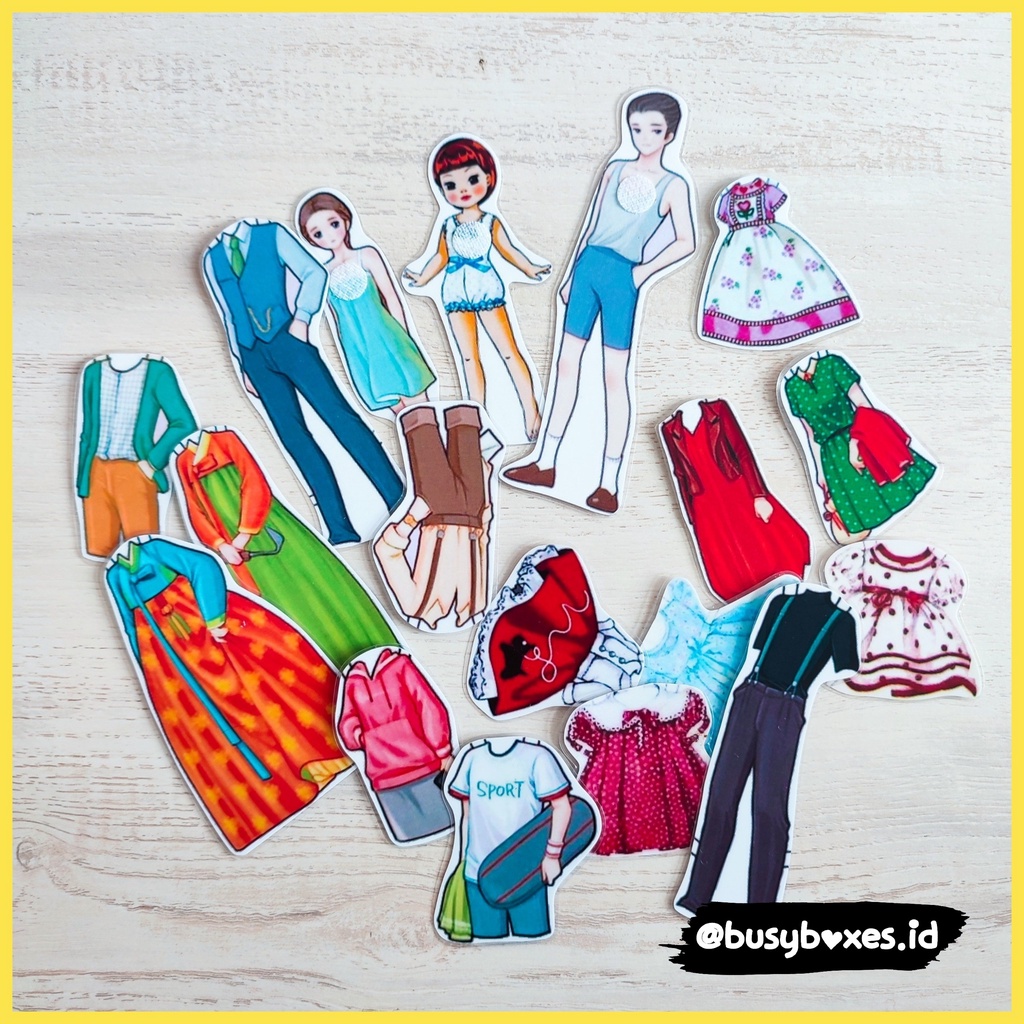 [busyboxes.id] Busy Page Paper Doll / Bongkar Pasang / Mainan BP