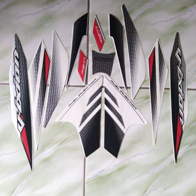 stiker striping yamaha vixion 2014 putih