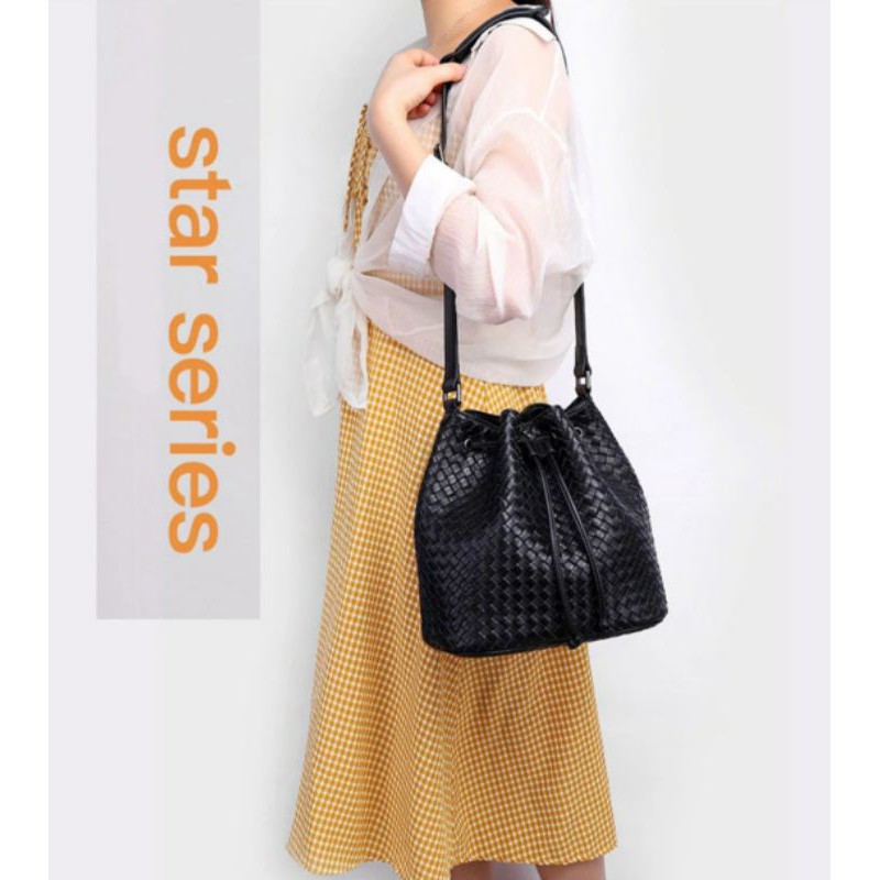 dem_sare / DS1069 - MEICHAN Tas Selempang Bahu Wanita Remaja Tas Selempang Serut Sling Bag Korean Fashion