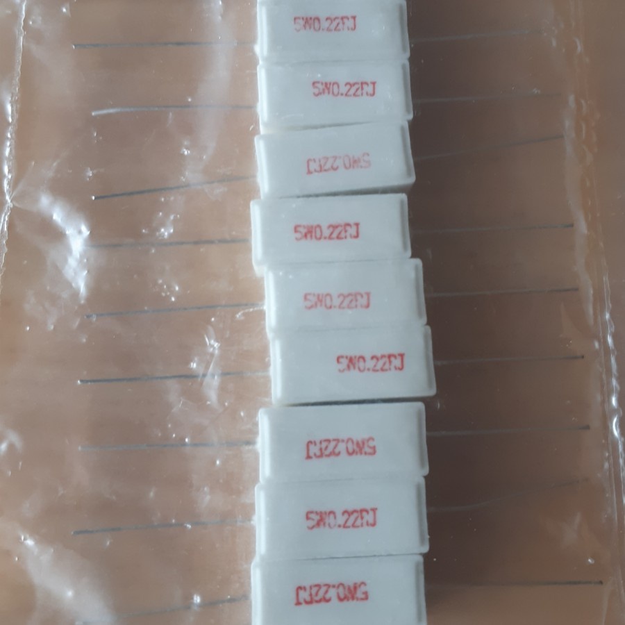 RESISTOR KAPUR R5W0,22 OHM 5W 0,22 OHM