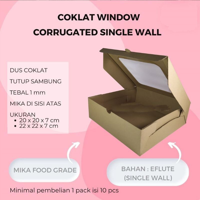 

Dus Hampers / Box Nasi Coklat Eflute Mika Uk 20 22(10pcs)
