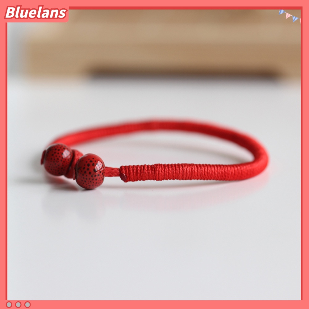 Bluelans Gelang Tali Kepang Hias Manik-Manik Keramik Untuk Unisex