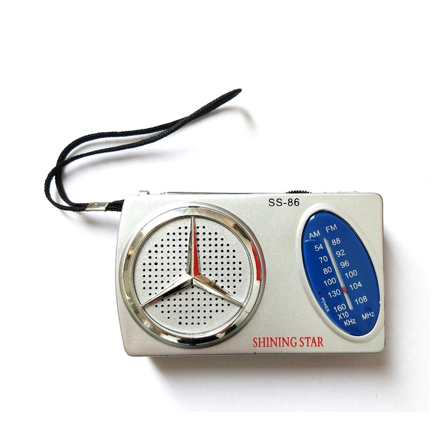 Radio FM AM Shining Star Mini Portable Radio SS 86 Free Earphone dan Baterai