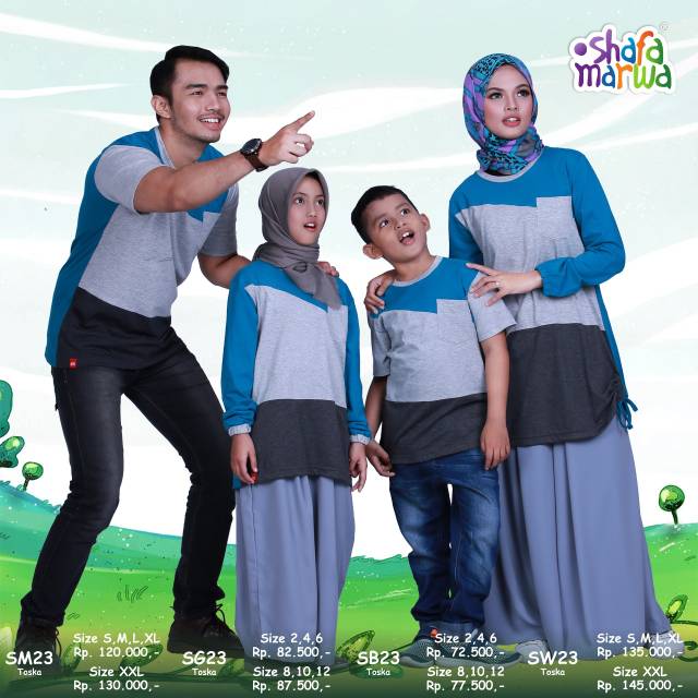 SHAFA MARWA SARIMBIT 23 Seragam keluarga couple sarimbit ayah ibu anak koko gamis muslim