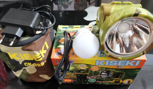 senter kapala kiseki 50w/ ck-398/ super terang/ waterproof/head lamp 50w