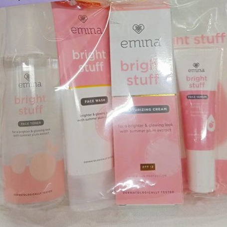 EMINA PROMO KHUSUS PAKET BRIGHT STUFF | MENCERAHKAN DAN MELEMBABKAN KULIT | 4 ITEM