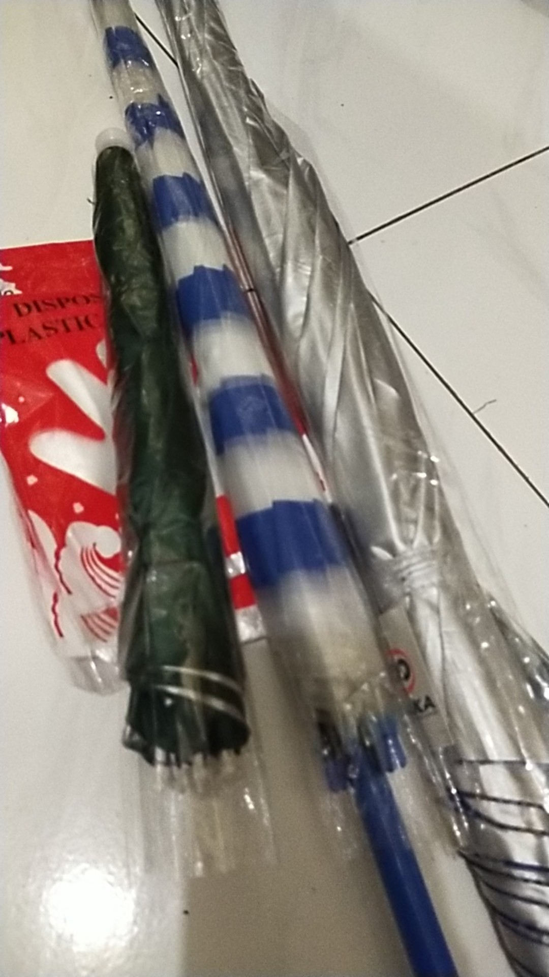 Payung Tongkat Stripe Gg J Warna Pastel