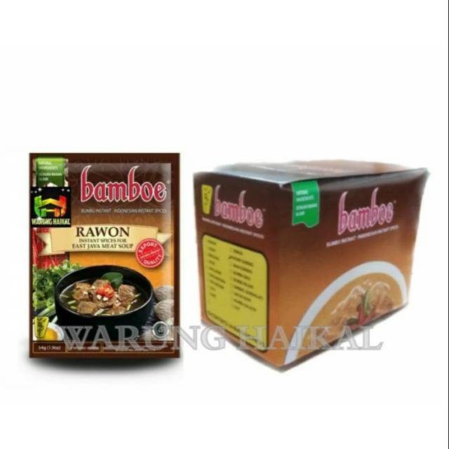 

1 BOX (ISI 24pcs) BUMBU RAWON BAMBOE - RAWON BUMBU INSTAN - BELI 1BOX LEBIH MURAH DARIPADA ECERAN